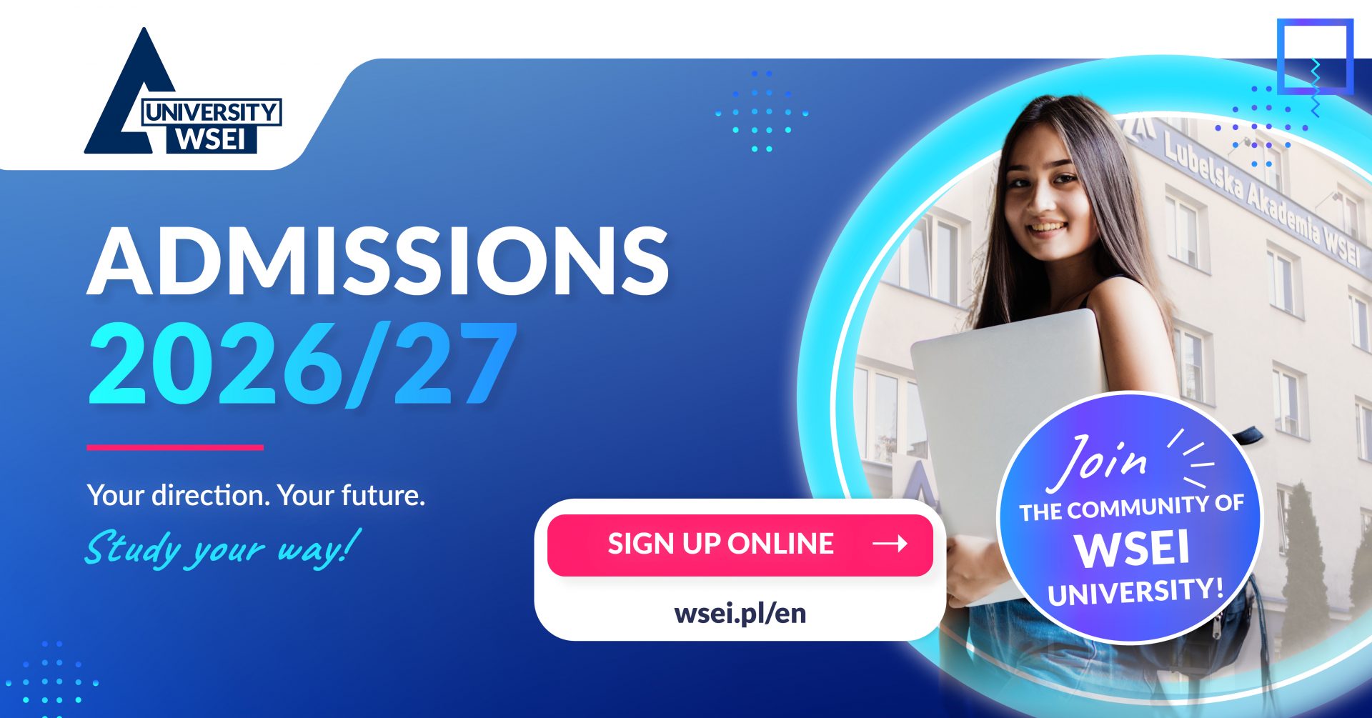 Lubelska Akademia WSEI – popup – Recruitment 2026-2027