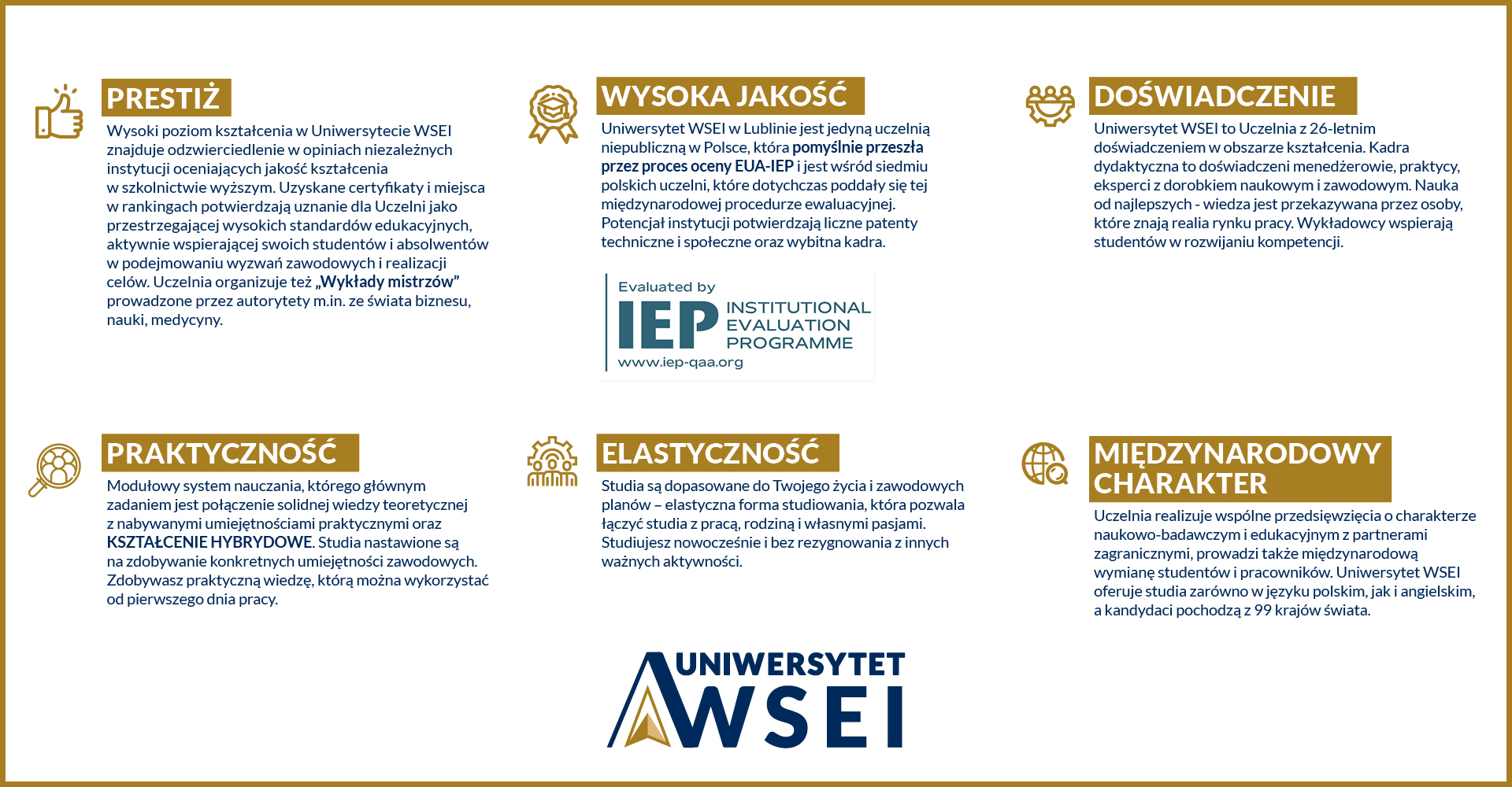 Uniwersytet WSEI – O Uniwersytecie WSEI – Cechy Uczelni